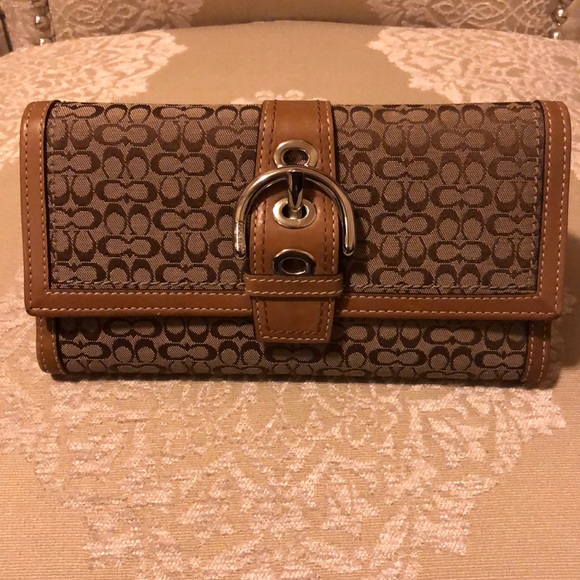 Coach Handbags - Brown signature Coach wallet